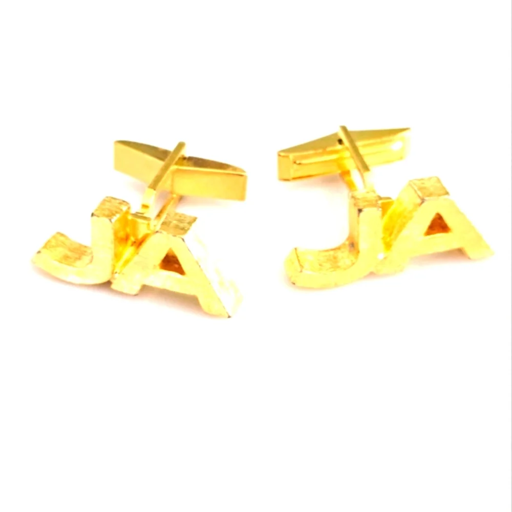 Vintage Goldtone JA Initial Cufflinks